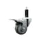 Service Caster 3'' SS Gray Poly Swivel 1-1/8'' Expanding Stem Caster Total Lock Brake SCC-SSEXTTL20S314-PPUB-118 - alternate 1